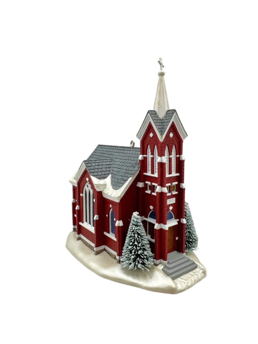 2005 Hallmark Central Tower Church Candlelight #8 QX2262 Magic Ornament Box